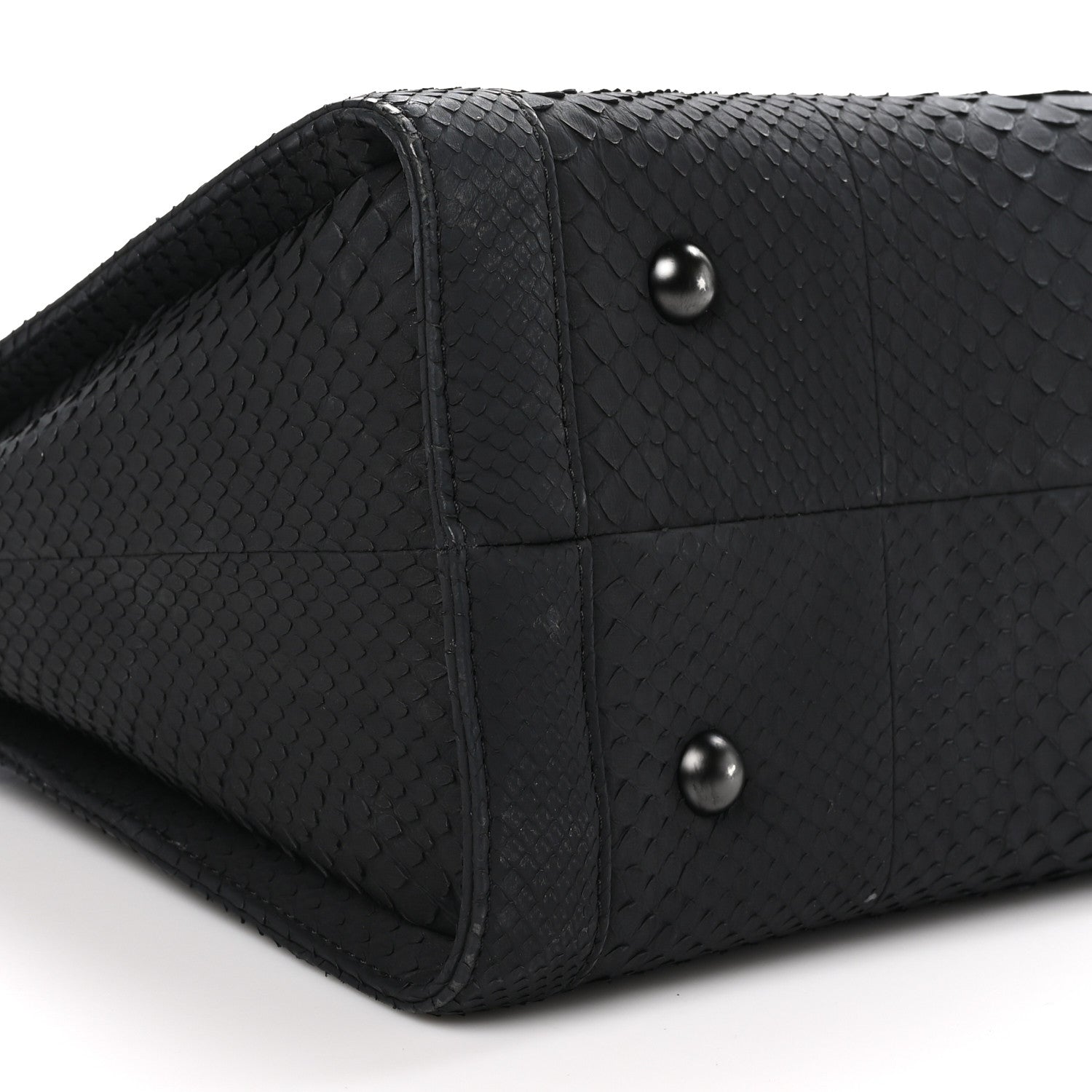 Chanel Snakeskin Boy Shopping Tote So Black 9 of 10