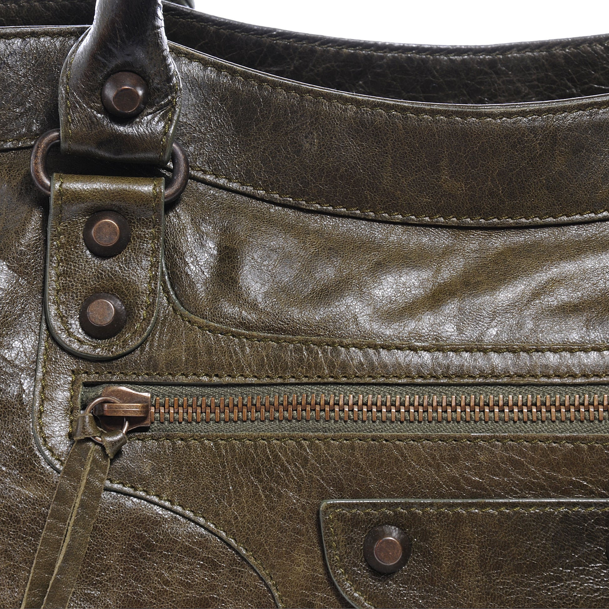 Balenciaga Chevre Classic Hardware Purse Olive Brown 5 of 8