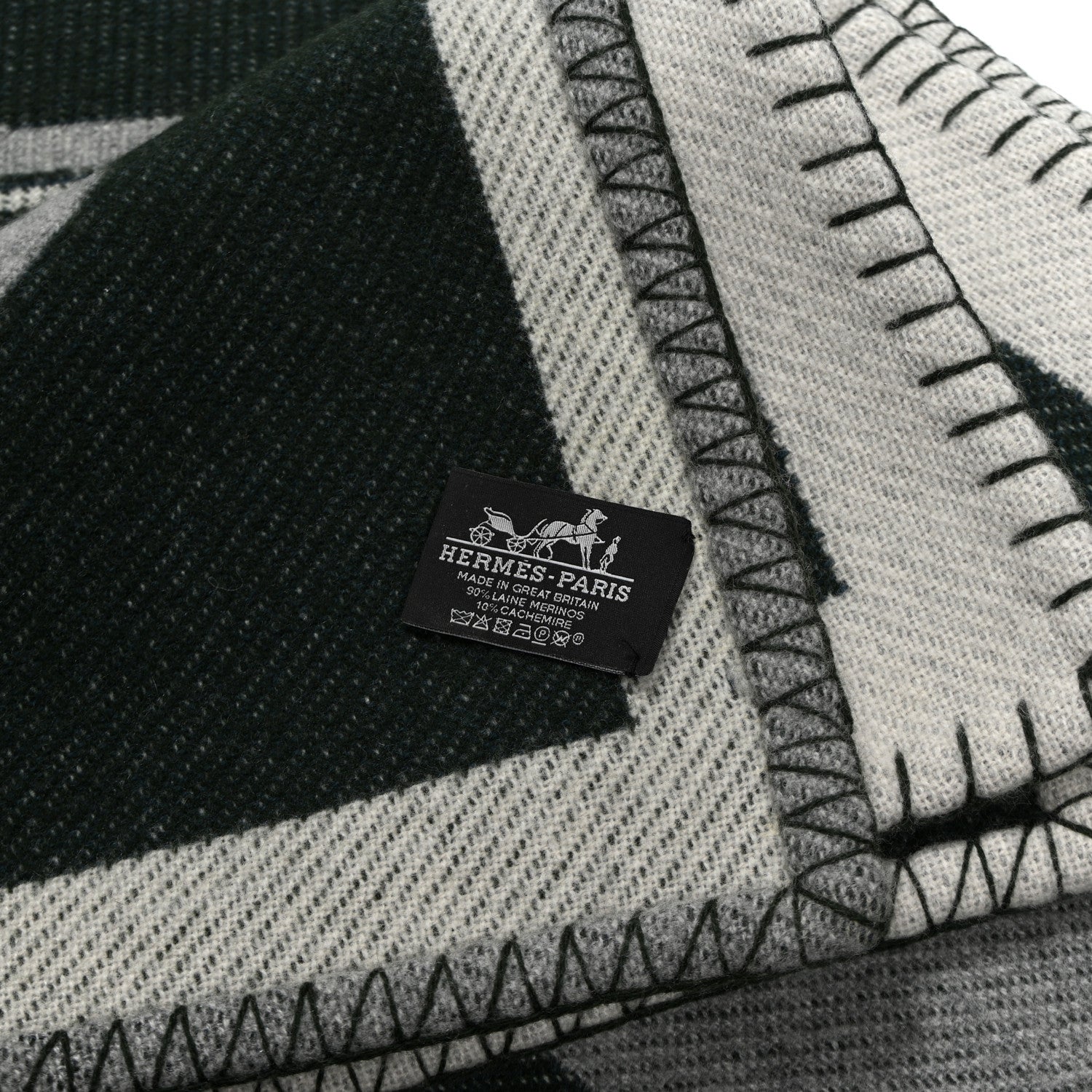Hermes Wool Cashmere Plaid Tatersale Blanket 1805960 – FASHIONPHILE