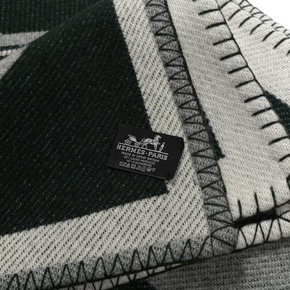 Hermes Wool Cashmere Plaid Tatersale Blanket 6 of 6