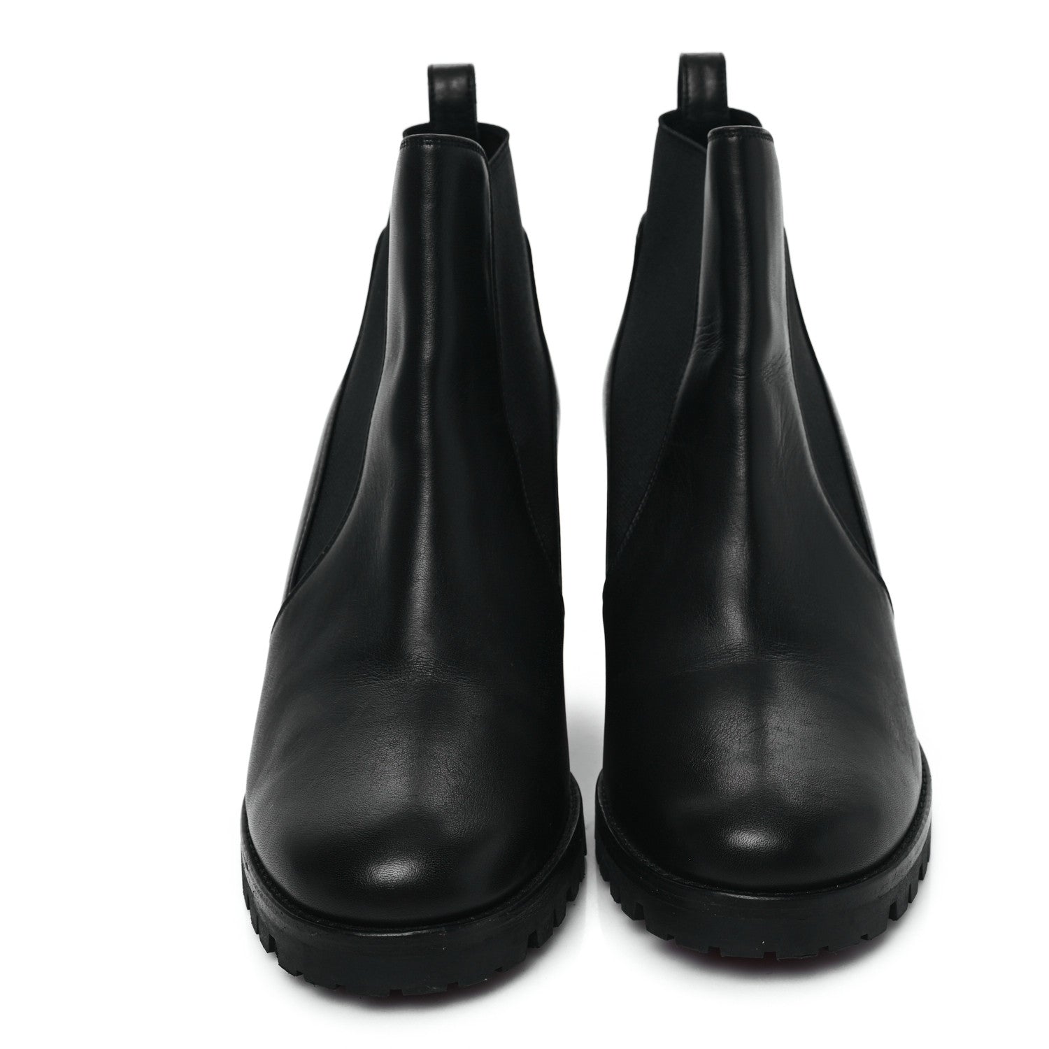 Christian Louboutin Calfskin Marchacroche 70 Chelsea Boots 38 Black 2 of 7