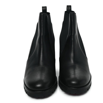Christian Louboutin Calfskin Marchacroche 70 Chelsea Boots 38 Black 2 of 7