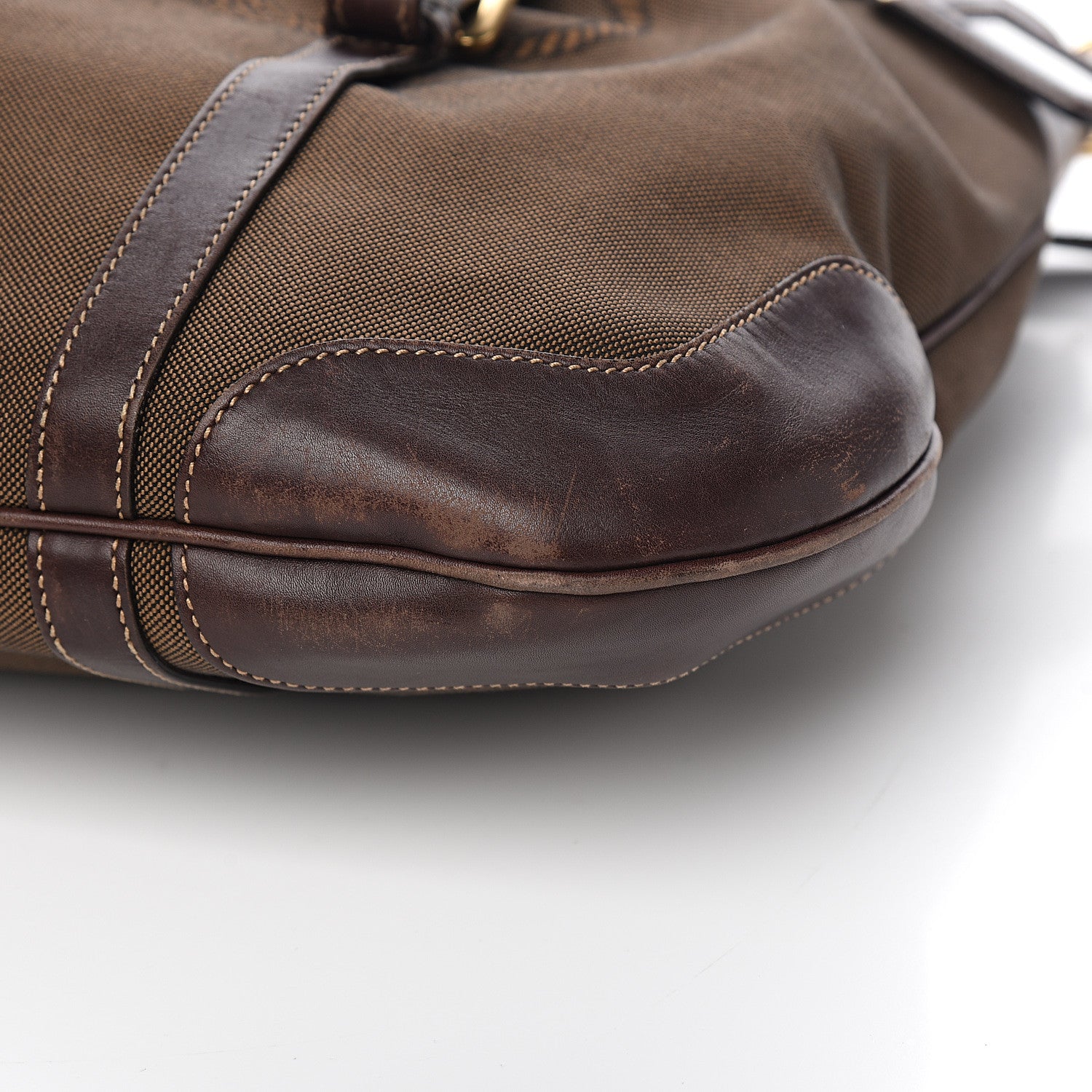 Prada Jacquard Logo Tote Brown 8 of 9