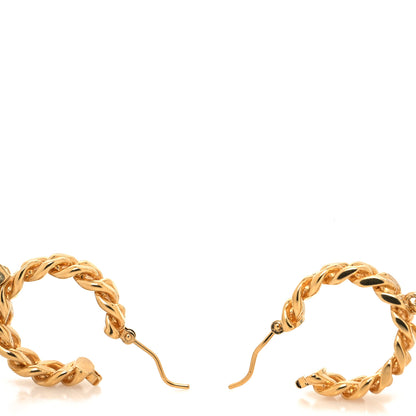 Christian Dior Crystal Dio(r)evolution Logo Hoop Drop Earrings Gold 3 of 5