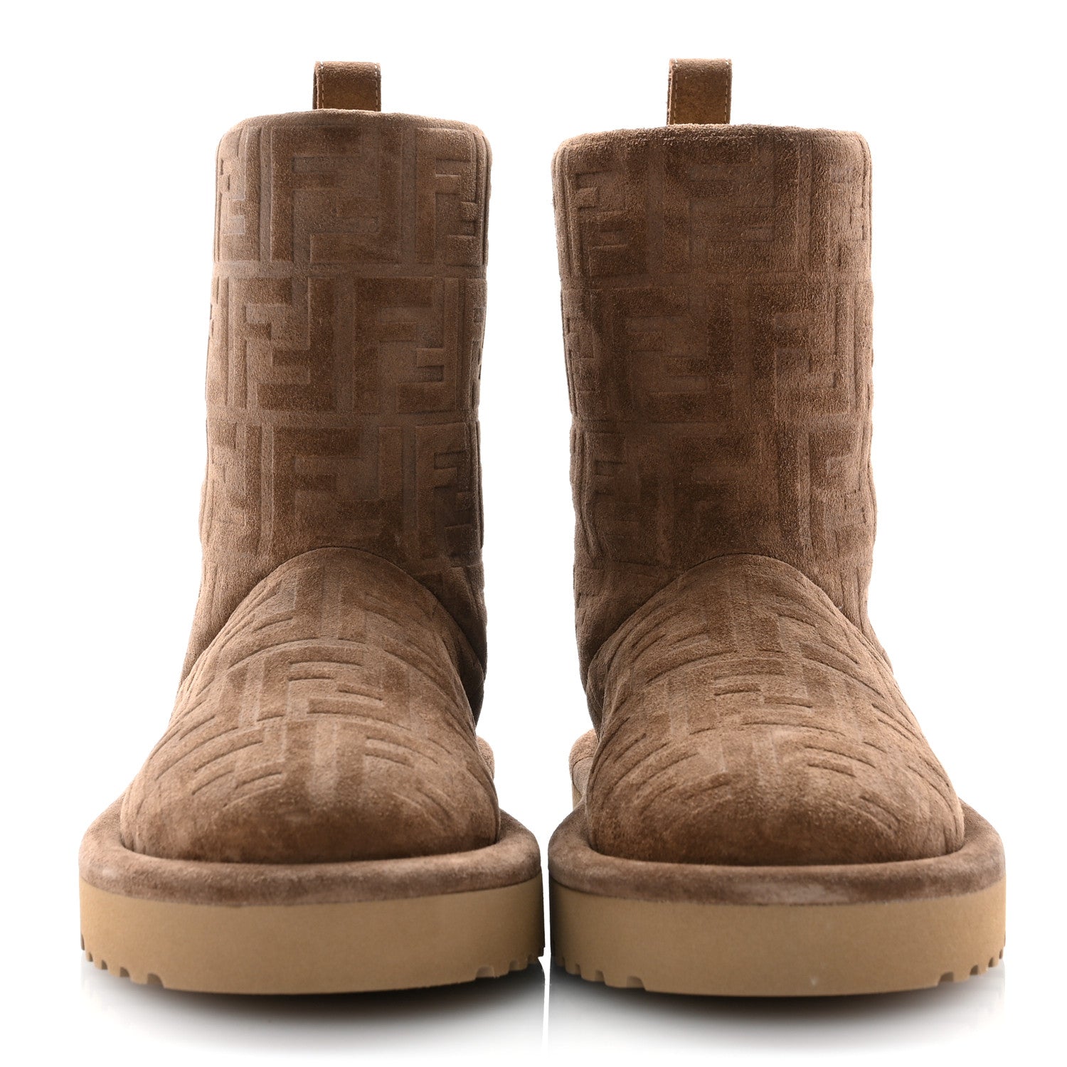 Fendi Chamois FF Apres Chic Low Boots 37 Marrone 2 of 9