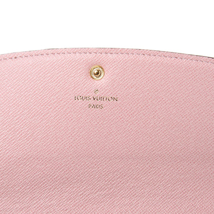 Louis Vuitton Damier Ebene Emilie Wallet Rose Ballerine 6 of 7