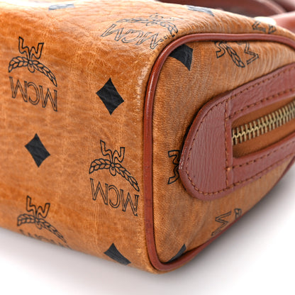 MCM Visetos Mini Boston Bag Cognac 7 of 8