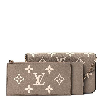 Louis Vuitton Empreinte Monogram Giant Felicie Pochette Tourterelle Creme 2 of 5