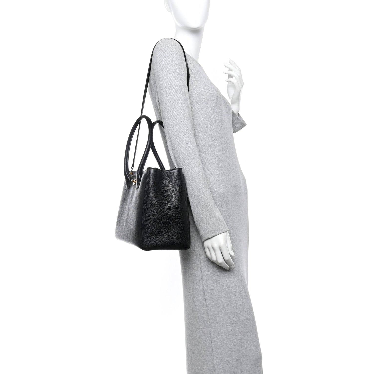 Chanel Calfskin Cerf Executive Shopper Tote Black 2 of 10