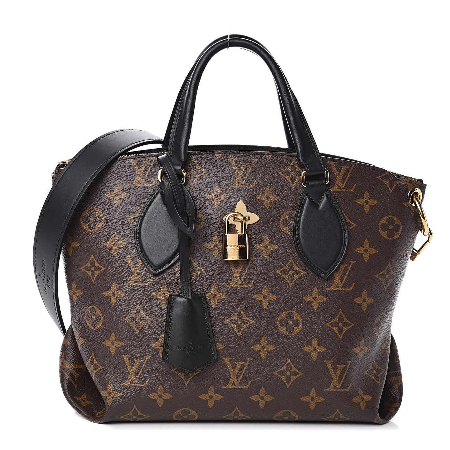 Monogram Flower Zipped Tote PM Black