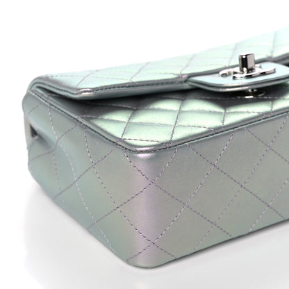 Chanel Iridescent Calfskin Quilted Mini Rectangular Flap Light Purple 9 of 12