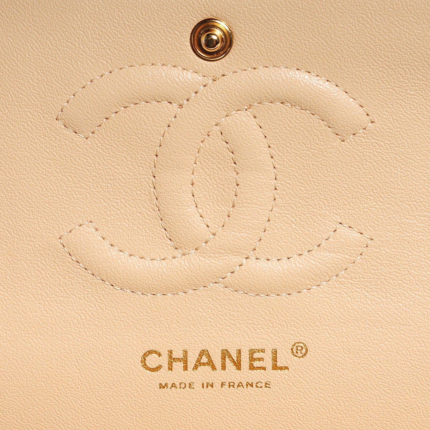 Chanel Caviar Quilted Medium Double Flap Beige Clair 7 of 9