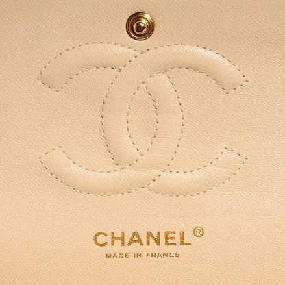 Chanel Caviar Quilted Medium Double Flap Beige Clair 7 of 9