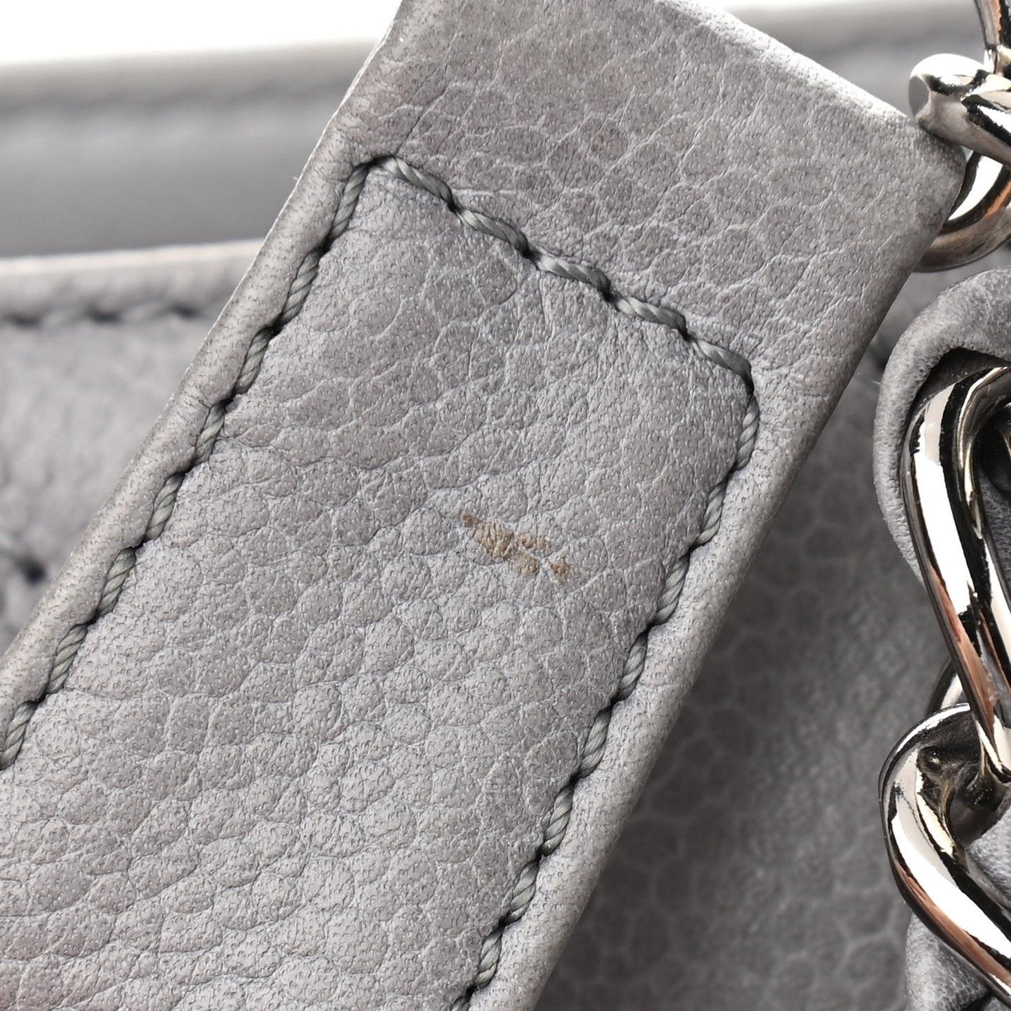 Caviar Quilted Grand Shopping Tote GST Light Grey