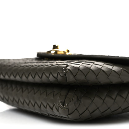 Bottega Veneta Nappa Intrecciato Knot Lock Top Handle Crossbody Bag Cypress 12 of 12