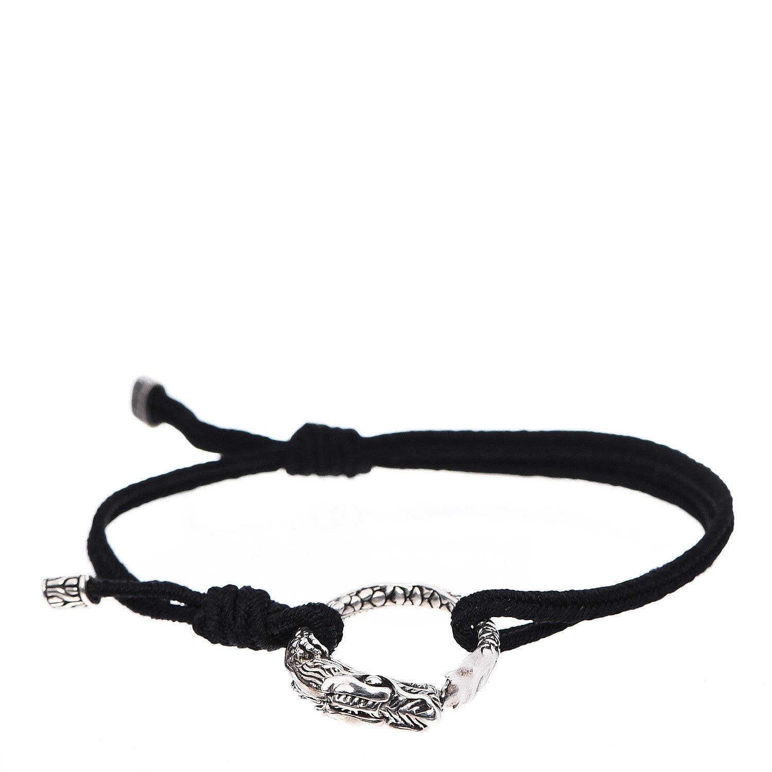 John Hardy Sterling Silver Cord Naga Dragon Bracelet Black 2 of 4