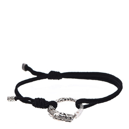 John Hardy Sterling Silver Cord Naga Dragon Bracelet Black 2 of 4