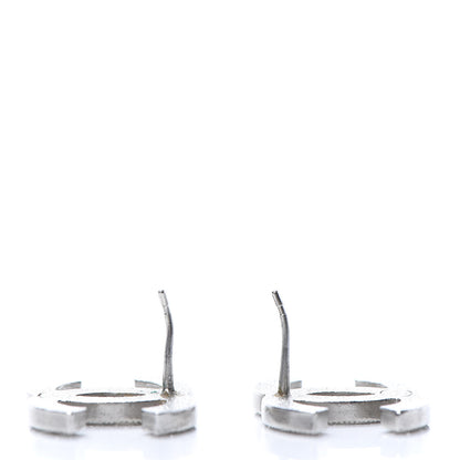 Chanel Baguette Crystal CC Earrings Silver 5 of 5