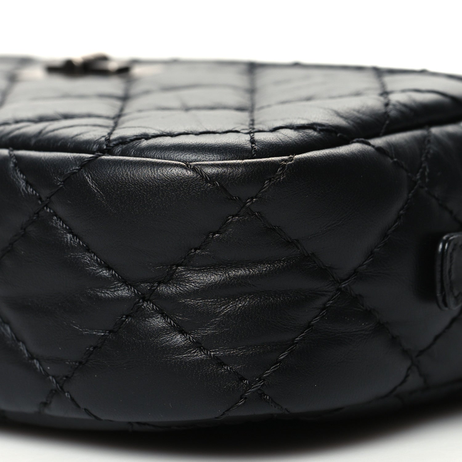 Chanel Aged Calfskin Quilted Mini Reissue Camera Case Black 9 of 9