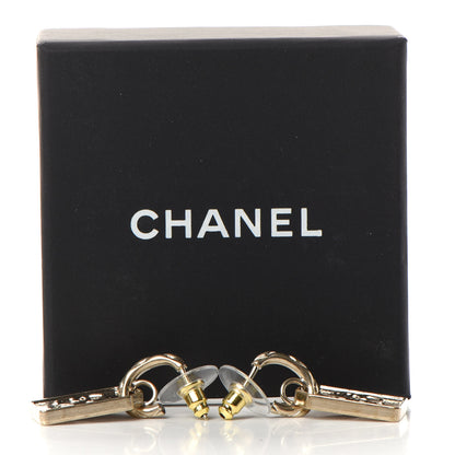 Chanel CC Tag Drop Earrings Gold 5 of 5