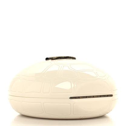 Chanel Plexiglass Shell CC Round Minaudiere Clutch White 3 of 10
