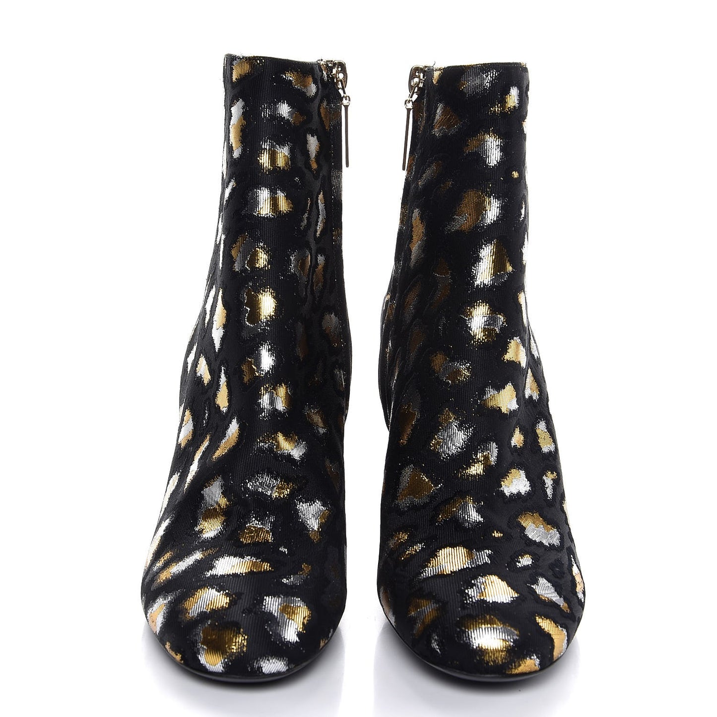 Jacquard Leopard Loulou Ankle Boots 37 Oro