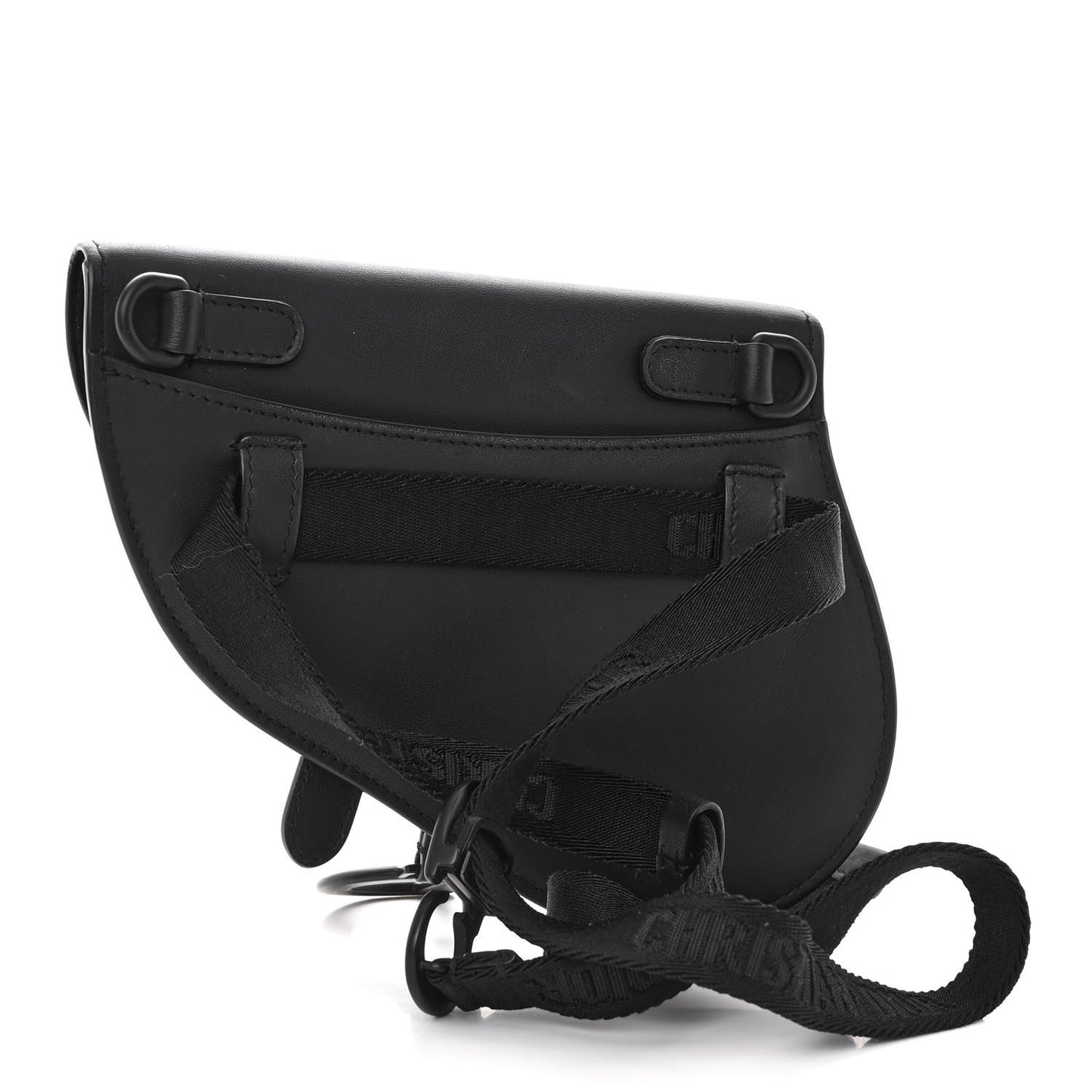 Ultra Matte Calfskin Saddle Belt Bag Black