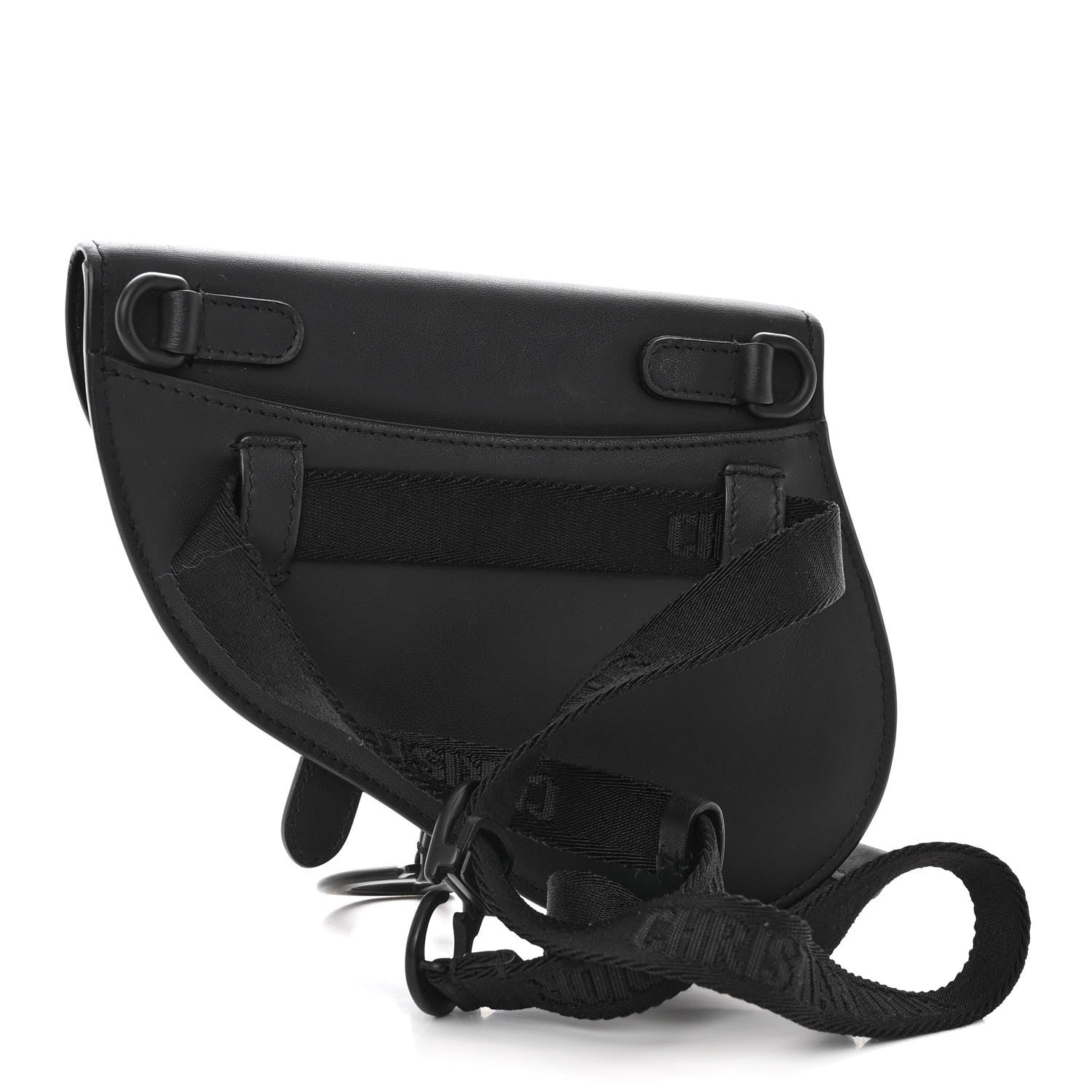Christian Dior Ultra Matte Calfskin Saddle Belt Bag Black 3 of 9