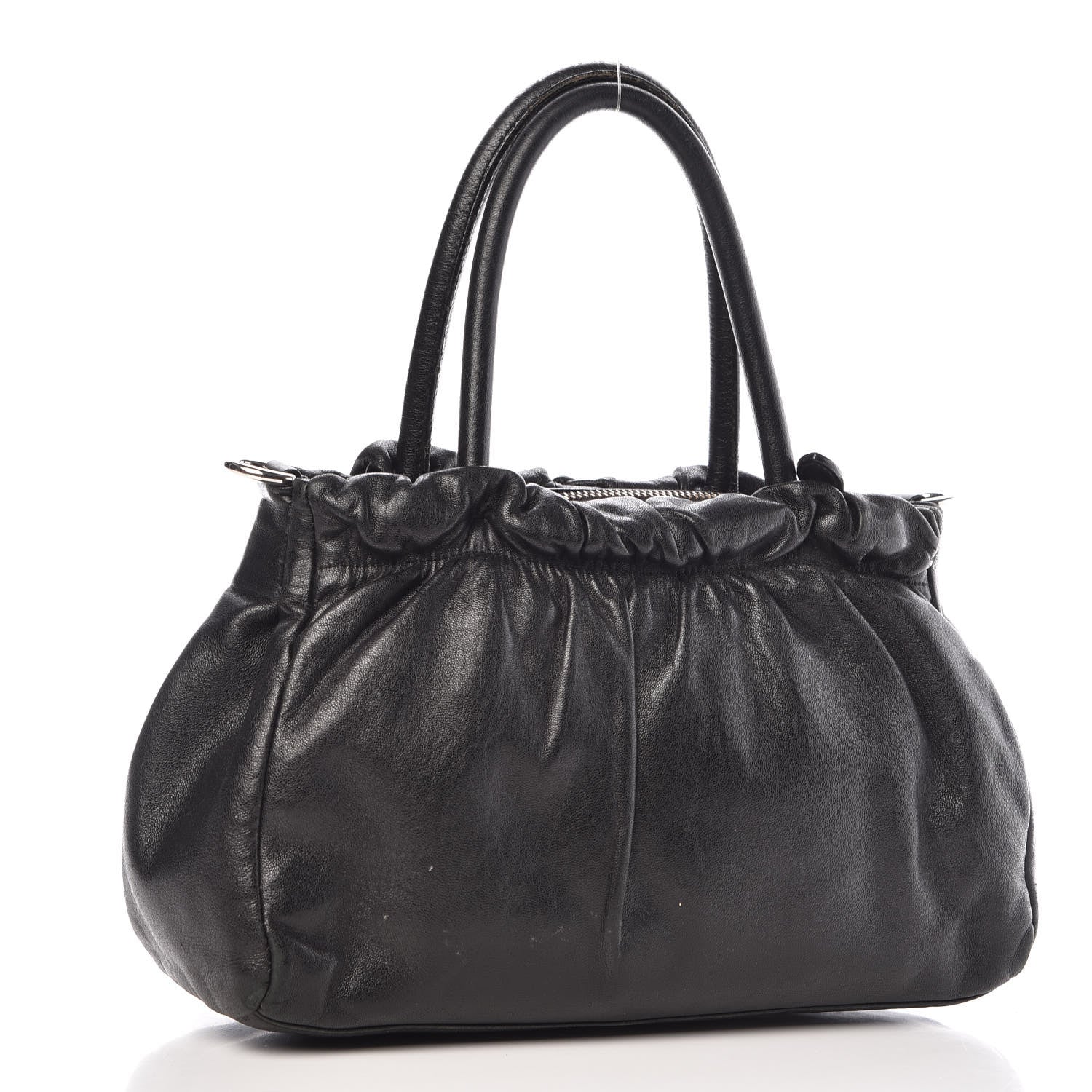 Prada Nappa Mini Bow Tote Black 3 of 12