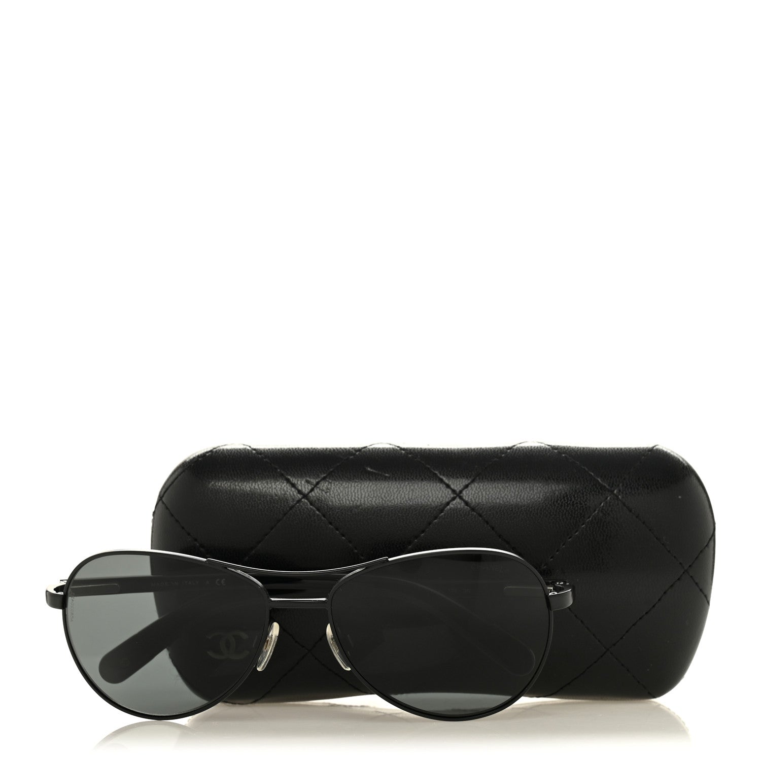 Chanel Metal Aviator CC Sunglasses 4201 Black 8 of 8