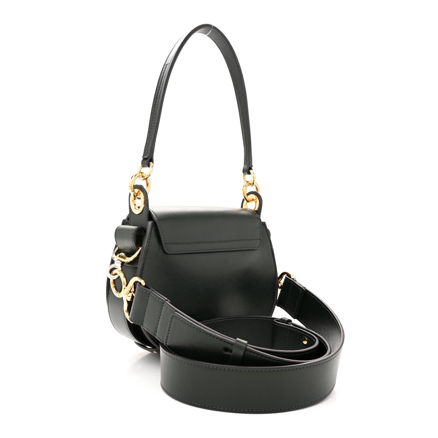 Chloe Calfskin Suede Small Tess Bag Deep Forest 3 of 12