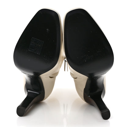 Saint Laurent Calfskin Jane 90 Zip Booties 37 Biege 5 of 7