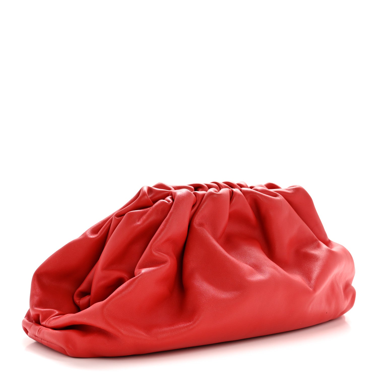 Bottega Veneta Smooth Butter Calf The Pouch Oversized Clutch Bright Red 3 of 13
