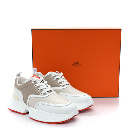 Hermes Calfskin Womens Giga Sneakers  38 Multicolor White Gomma 9 of 9