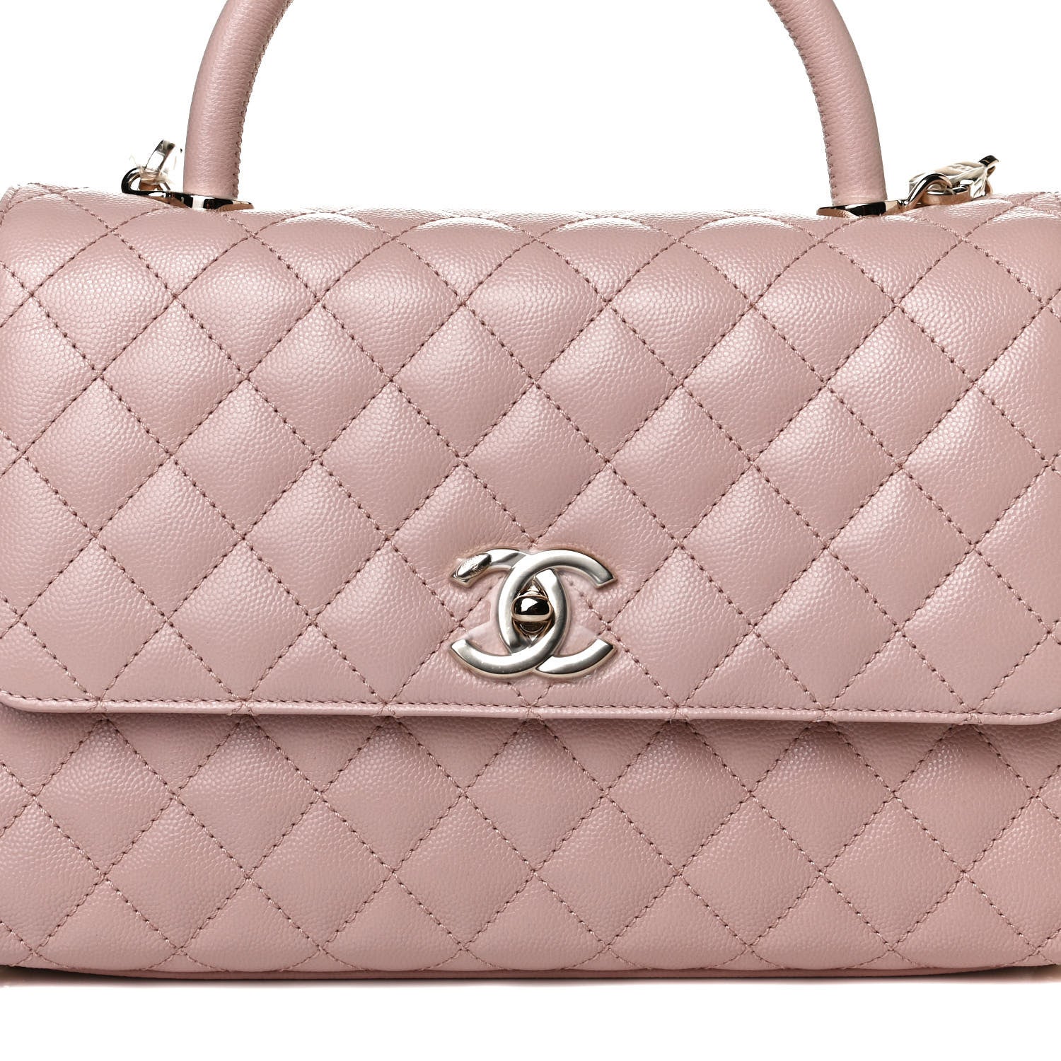 Chanel Caviar Quilted Small Coco Handle Flap Light Pink 8 of 15