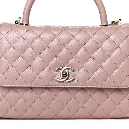 Chanel Caviar Quilted Small Coco Handle Flap Light Pink 8 of 15