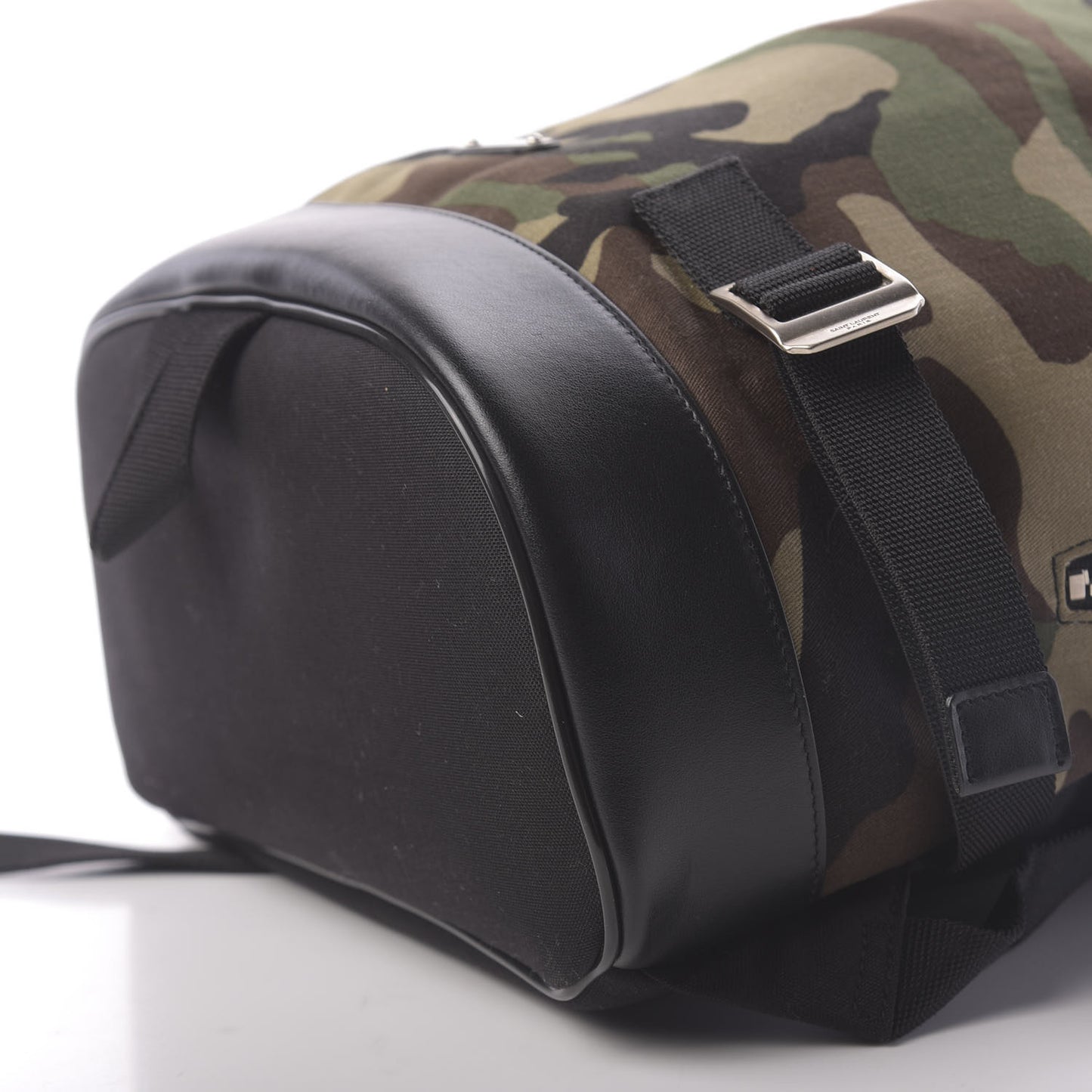 Canvas Calfskin Camouflage Race Rivington Backpack Kaki Black