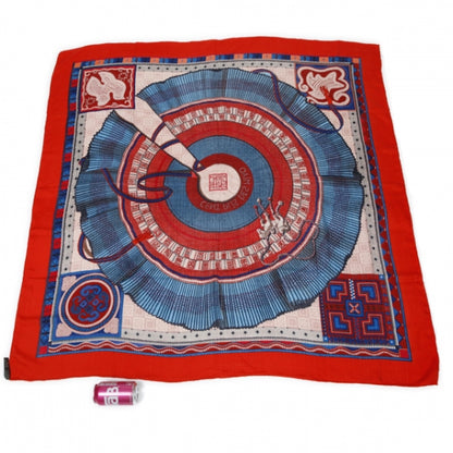 Hermes Cashmere Silk Cent Plis Des Miao Shawl 140 2 of 8