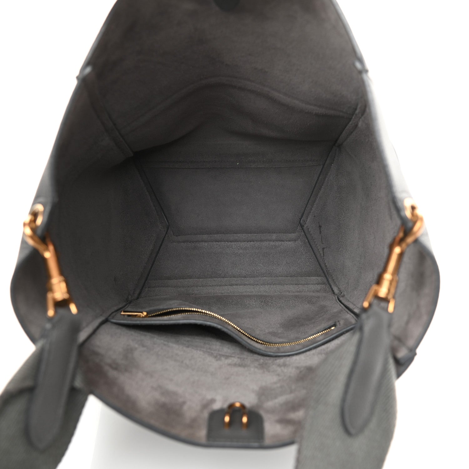 Celine Soft Grained Calfskin Sangle Bucket Bag Grey 5 of 16