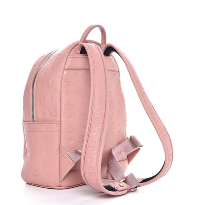 MCM Calfskin Ottomar Monogram Small Backpack Pink 3 of 9