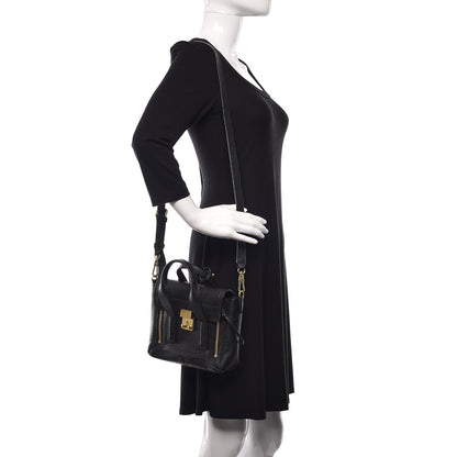 3.1 Phillip Lim 3.1 Textured Calfskin Mini Pashli Satchel Black 2 of 9