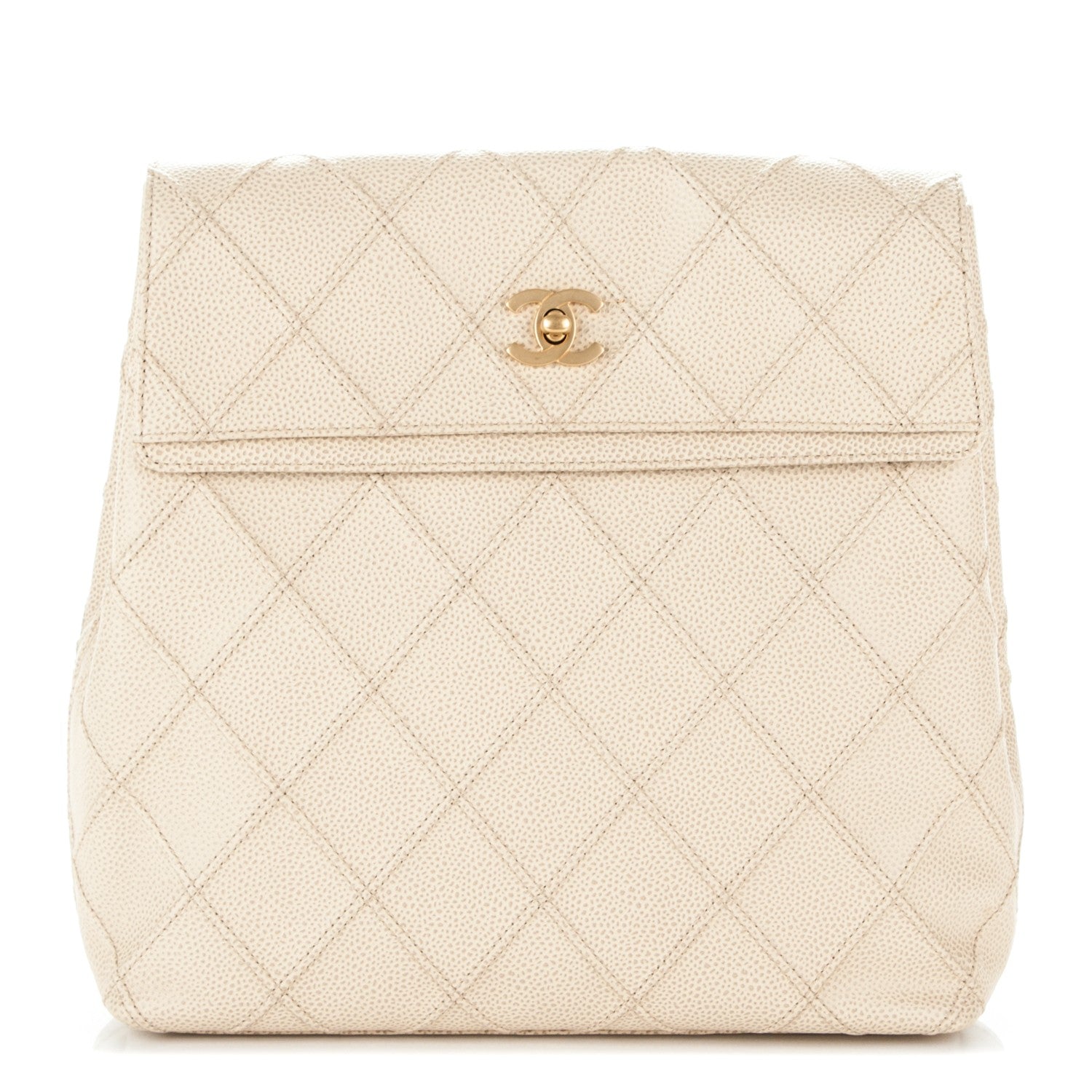 Chanel Caviar Diamond Stitched Backpack Beige Clair 1 of 7