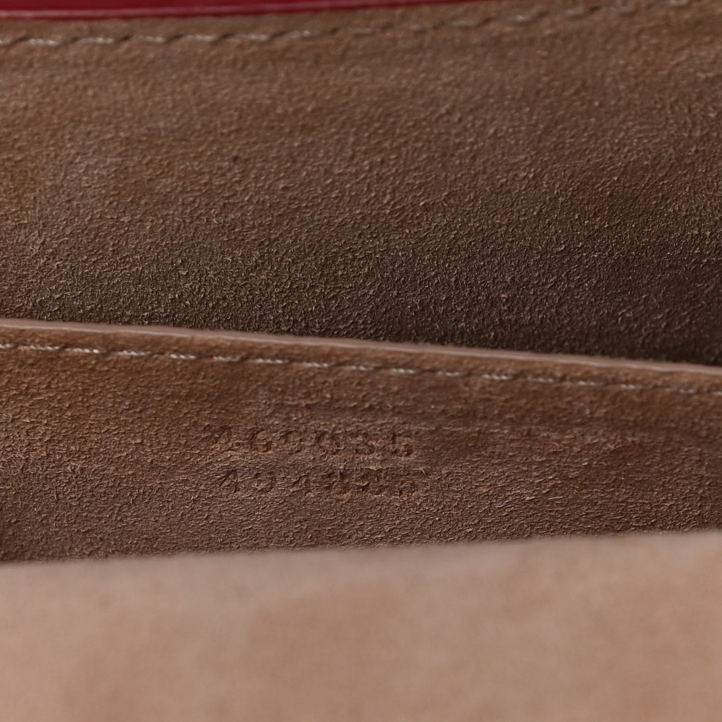 Calfskin Small Insignia Chain Flap Red