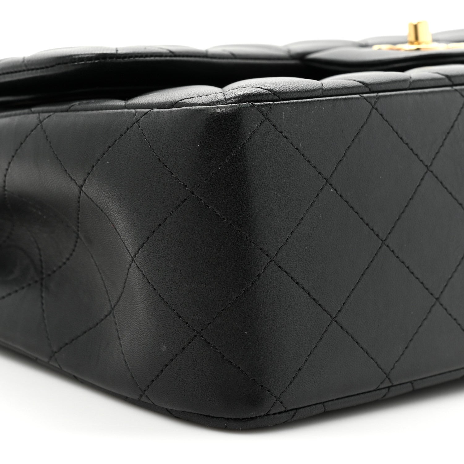 Chanel Lambskin Quilted Jumbo Double Flap Black 9 of 21