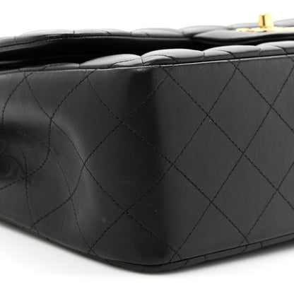 Chanel Lambskin Quilted Jumbo Double Flap Black 9 of 21