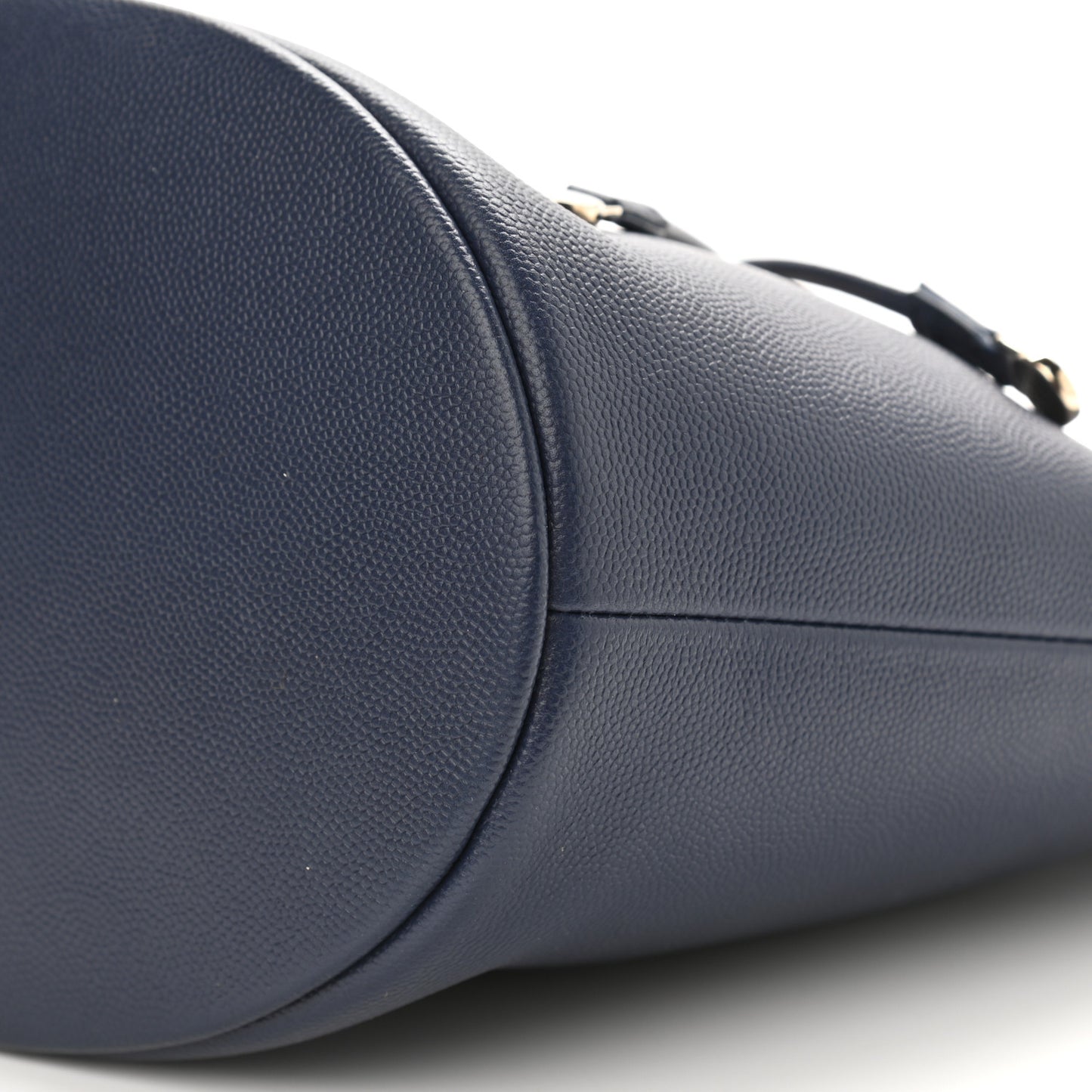 Caviar Deauville Drawstring Bucket Bag Navy