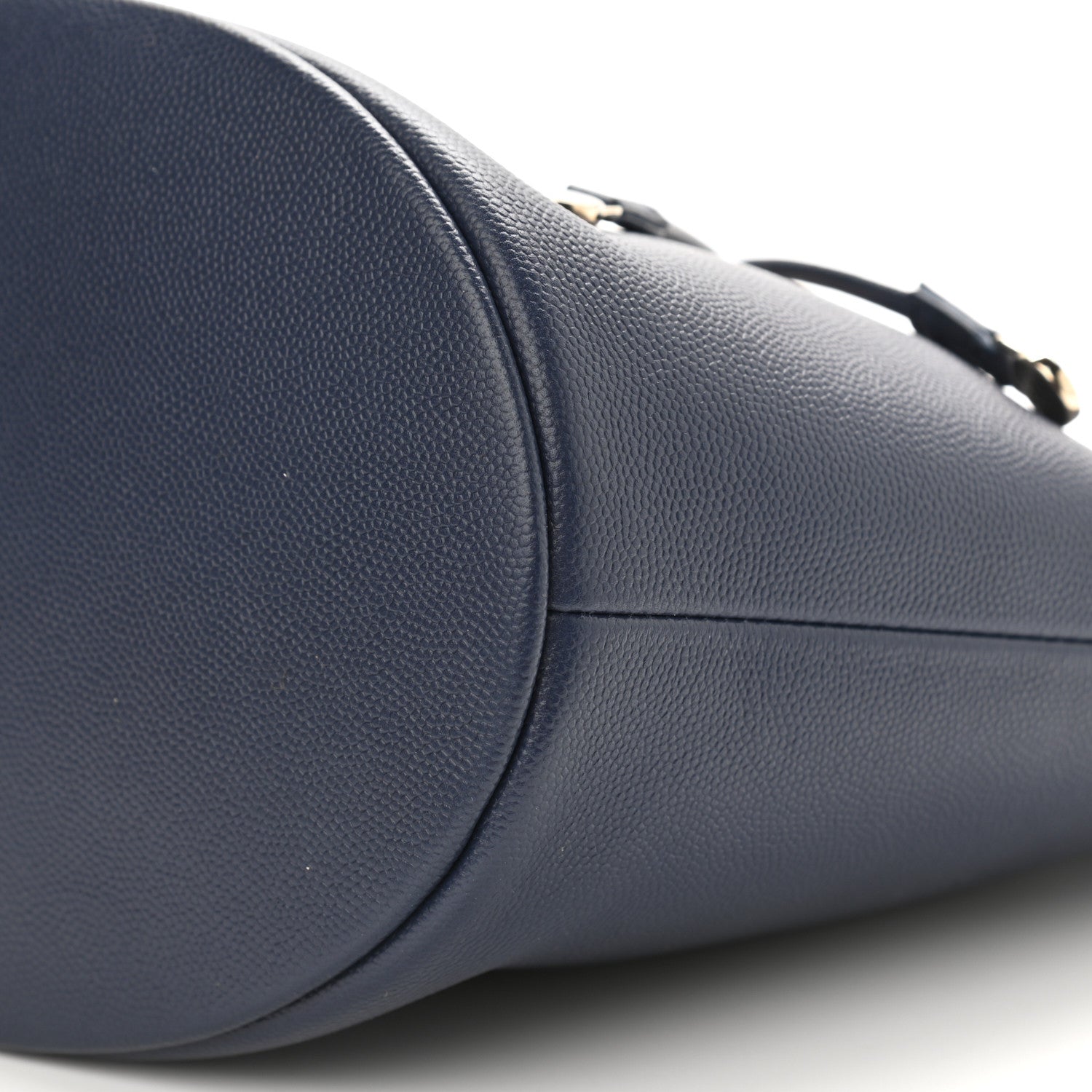 Chanel Caviar Deauville Drawstring Bucket Bag Navy 6 of 10