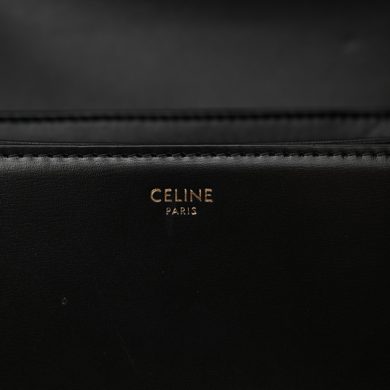 Celine Shiny Calfskin Medium Triomphe Black 6 of 16