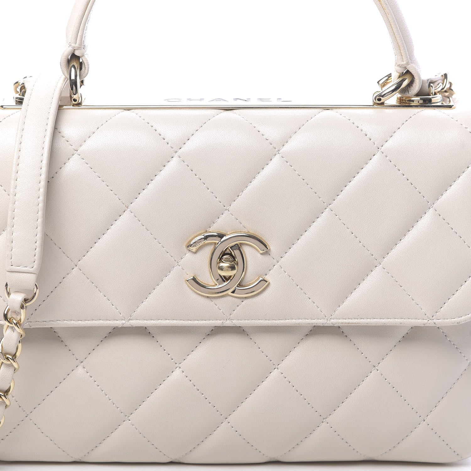 Chanel Lambskin Quilted Small Trendy CC Dual Handle Flap Bag Grey 16 of 16