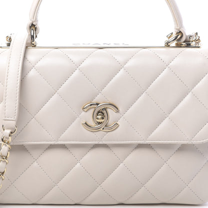 Chanel Lambskin Quilted Small Trendy CC Dual Handle Flap Bag Grey 16 of 16